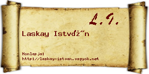 Laskay István névjegykártya