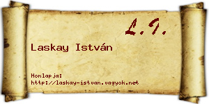 Laskay István névjegykártya